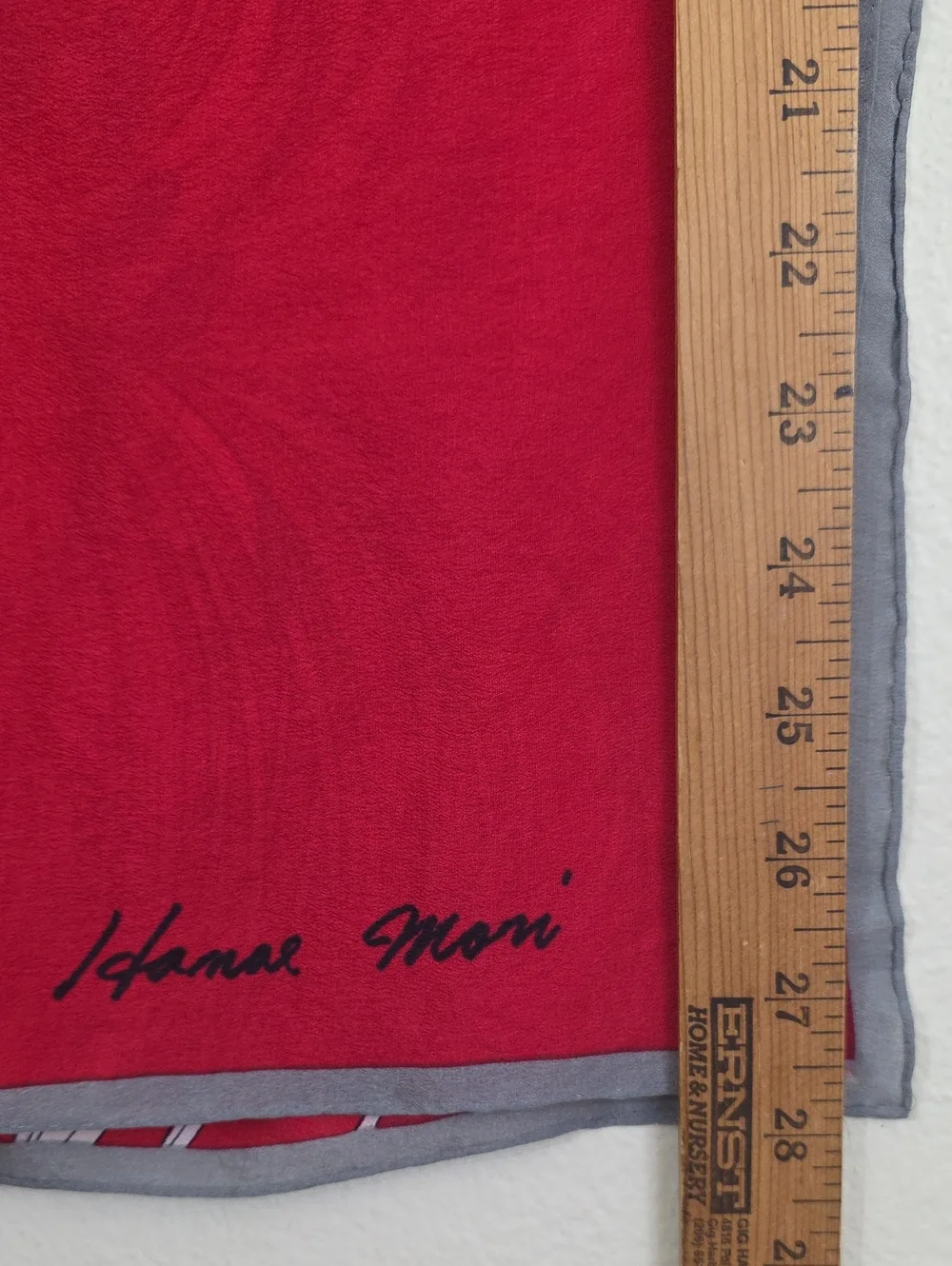Hanae Mori Red, Blue & Purple Square Scarf 27